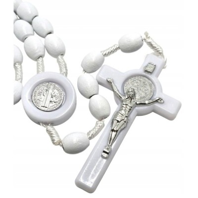 Różaniec Benedykt biały HDW81233NB