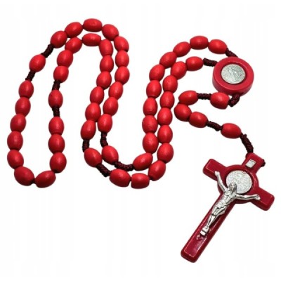 Różaniec Benedykt czerwony HDW81233NC