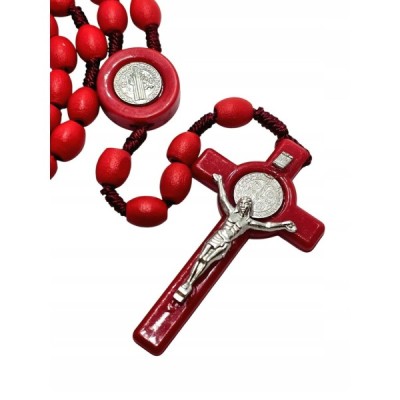 Różaniec Benedykt czerwony HDW81233NC