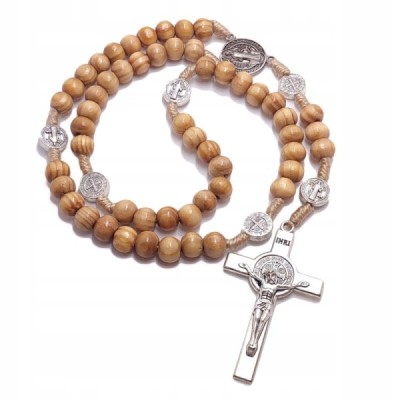Różaniec drzewo oliwne Benedykt M175