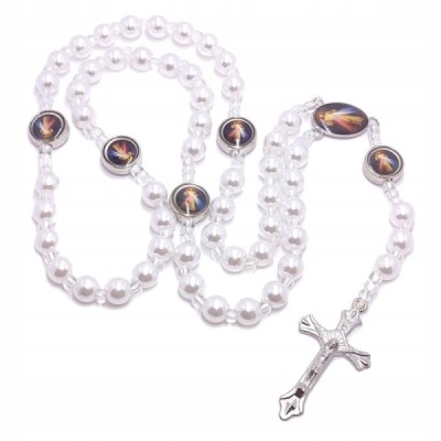 Różaniec imitacja perły kulka 8mm    JUT HDW81138N