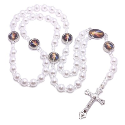 Różaniec imitacja perły kulka 8mm    JUT HDW81138N