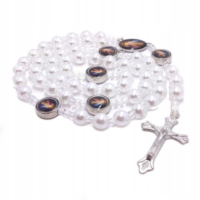 Różaniec imitacja perły kulka 8mm    JUT HDW81138N