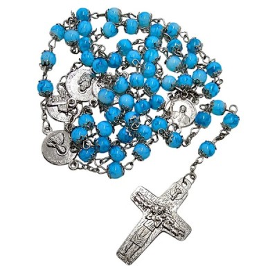 Różaniec nebieski w pudełku 5057-3N