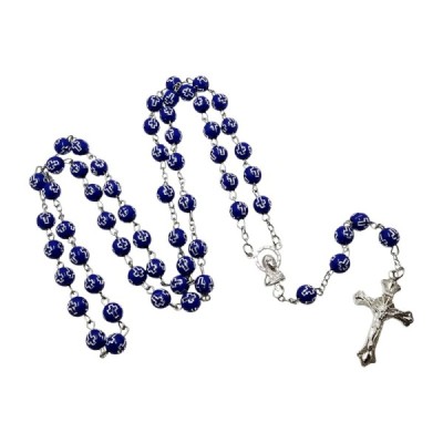 Różaniec niebieski krzyżyk 202562D
