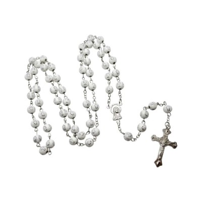 Różaniec biały krzyżyk 202562A