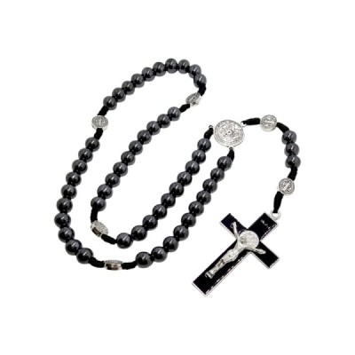 Różaniec Św. Benedykta Hematyt 202520