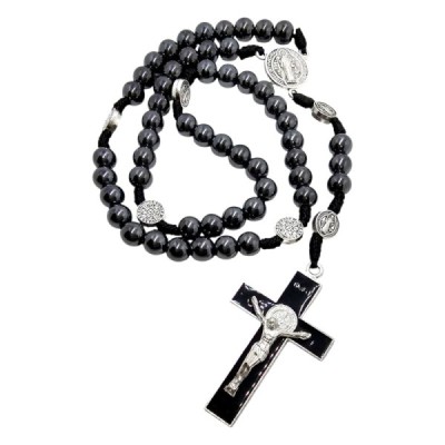Różaniec Św. Benedykta Hematyt 202520