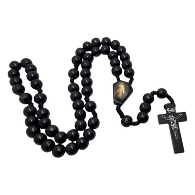 Różaniec drewniany czarny HDW81169ND