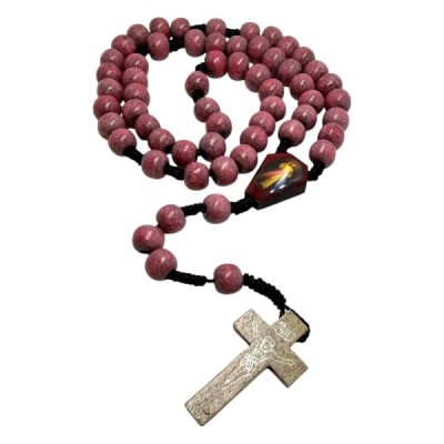 Różaniec drewniany róż HDW81169NB