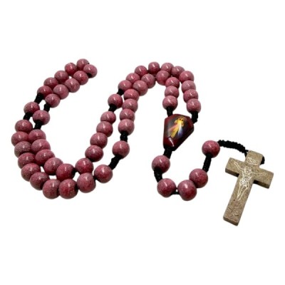 Różaniec drewniany róż HDW81169NB