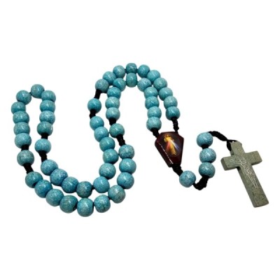 Różaniec drewniany turkus HDW81169NA