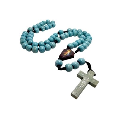 Różaniec drewniany turkus HDW81169NA