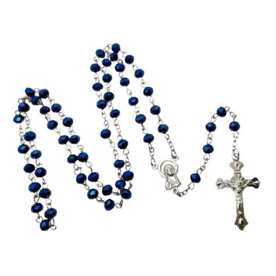 Różaniec granatowy R001C