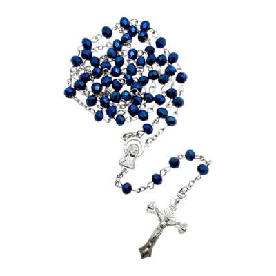 Różaniec granatowy R001C