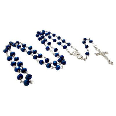 Różaniec granatowy R001C
