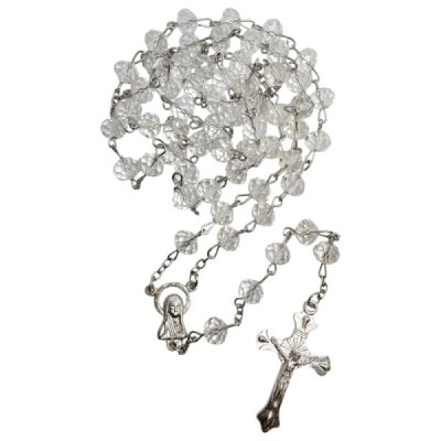Różaniec szklany przeźroczysty 202559F