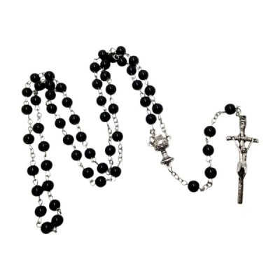 Różaniec Komunijny czarny RK01