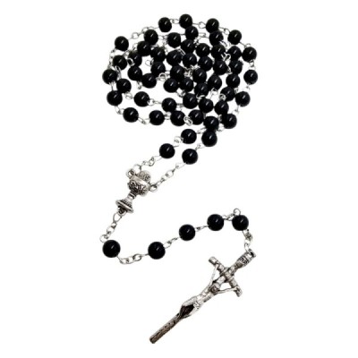 Różaniec Komunijny czarny RK01