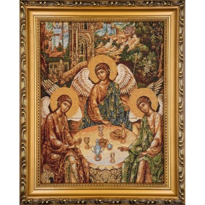 Obraz Haft. Trójca Św. Rublowa 22x27,5cm 2025S22 Obraz Haft. Trójca Św. Rublowa 22x27,5cm 2025S22