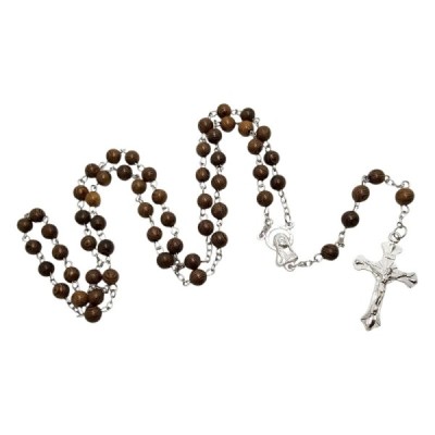 Różaniec platik brąz R03