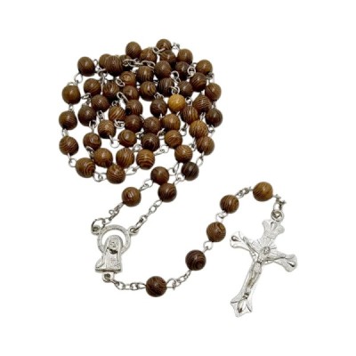 Różaniec platik brąz R03