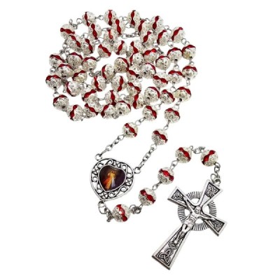 Różaniec zdobiony Jezus Miłosierny M181