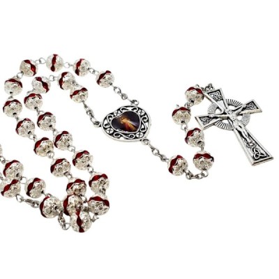 Różaniec zdobiony Jezus Miłosierny M181