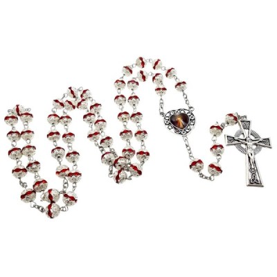 Różaniec zdobiony Jezus Miłosierny M181