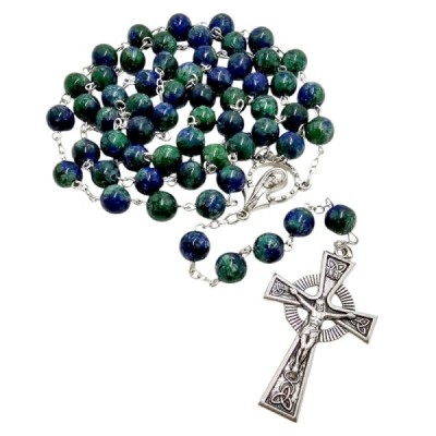 Różaniec kamień naturalny Azuryt R12