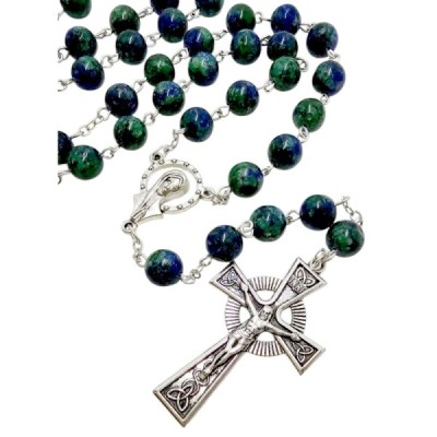 Różaniec kamień naturalny Azuryt R12
