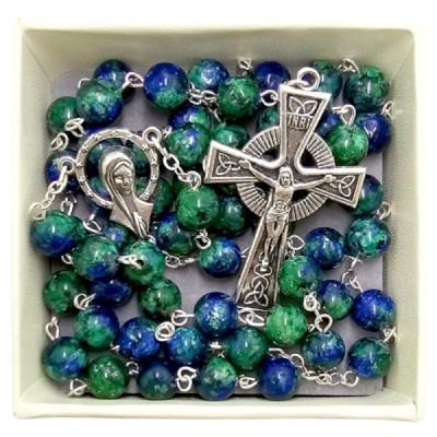 Różaniec kamień naturalny Azuryt R12