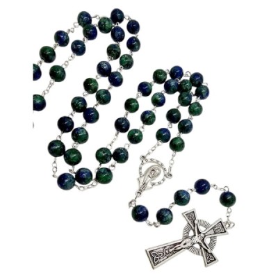 Różaniec kamień naturalny Azuryt R12