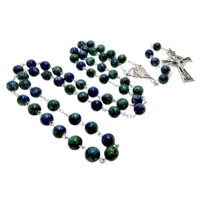 Różaniec kamień naturalny Azuryt R12
