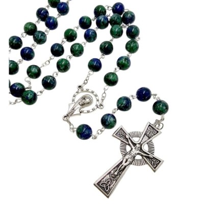 Różaniec kamień naturalny Azuryt R12