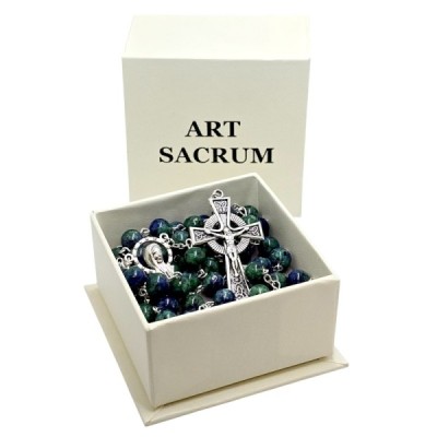 Różaniec kamień naturalny Azuryt R12