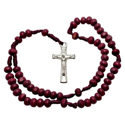 Różaniec w cukierku bordowy M30BORDO