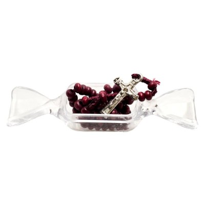 Różaniec w cukierku bordowy M30BORDO